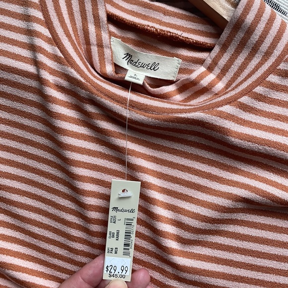 Madewell Stripe Mock Neck Tee - Picture 2 of 5